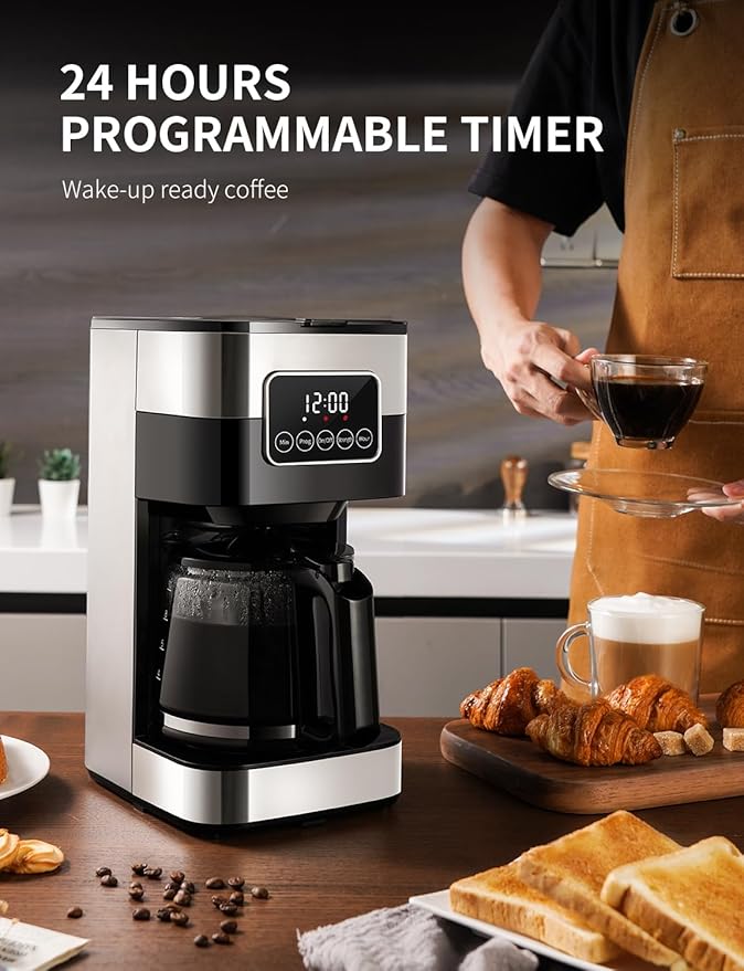 SHARDOR Professional Conical Burr Coffee Grinder 10-Cup Programmable Coffee Maker