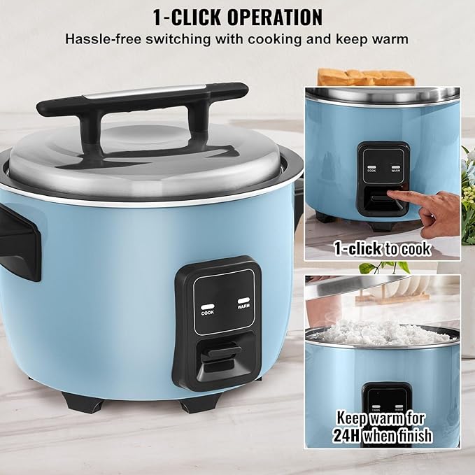 Rice Cooker 60-Cup 13L Restaurant Grade Non-Stick Pot 24H Keep Warm Large Capacity Electric Rice Cooker for Family &amp Use