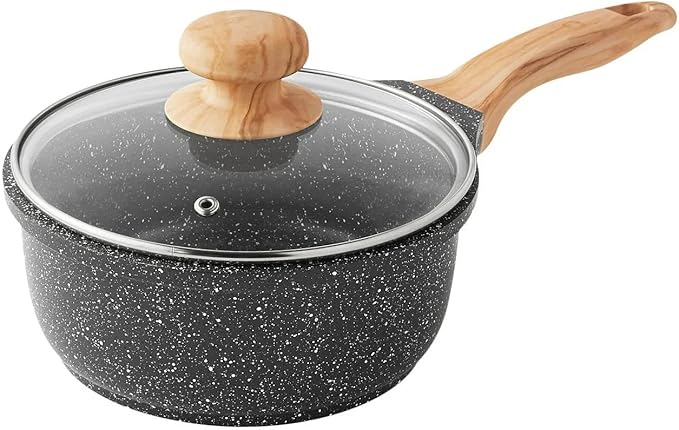 14-Piece Cast Aluminum Cookware Set Nonstick Prairie Signature Brown Speckle Kitchen Cooking Set Frypan Saucepan Dutch Pan Griddle 3 Felt Kitchen Cooking Set (Charcoal Speckle)