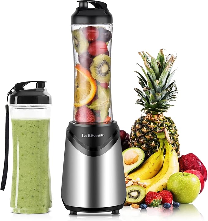 La Reveuse 300W Personal Size Blender (Silver) + La Reveuse 300W Personal Size Blender (Black)
