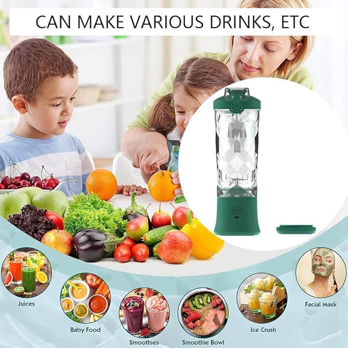 Portable Blender for Shakes and SmoothiesPersonal Blender with Rechargeable USBFruitSmoothie Mixing Machine A