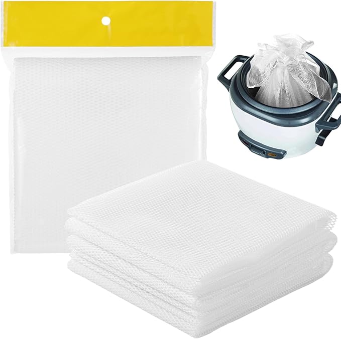 4 Pcs Rice Net 43.3×39.4 Sushi Rice Cooking Net Non-Stick Fine Mesh Rice Cooker Napkins Tetoron Rice Nets Cooking Steam Cloths for Homes Restaurants Camping