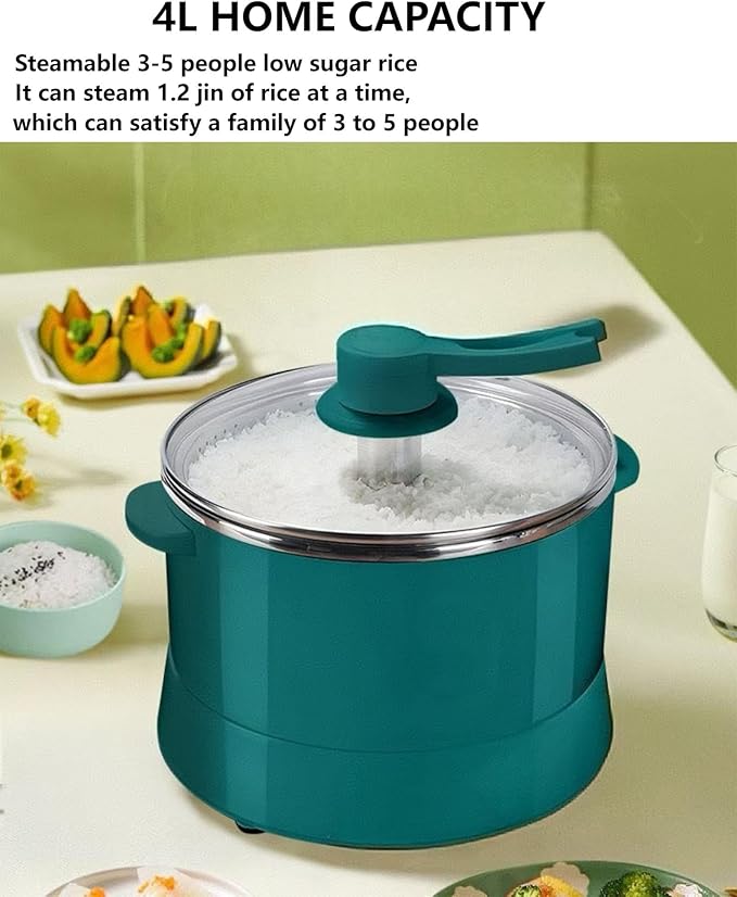 4L Multifunctional Pot 110v Automatic Lifting Low Sugar Rice Cooker 900w Manual Lifting Electric Hot Pot. A Steaming/Boiling/Stewing Pot That Can Keep Warm And Timed