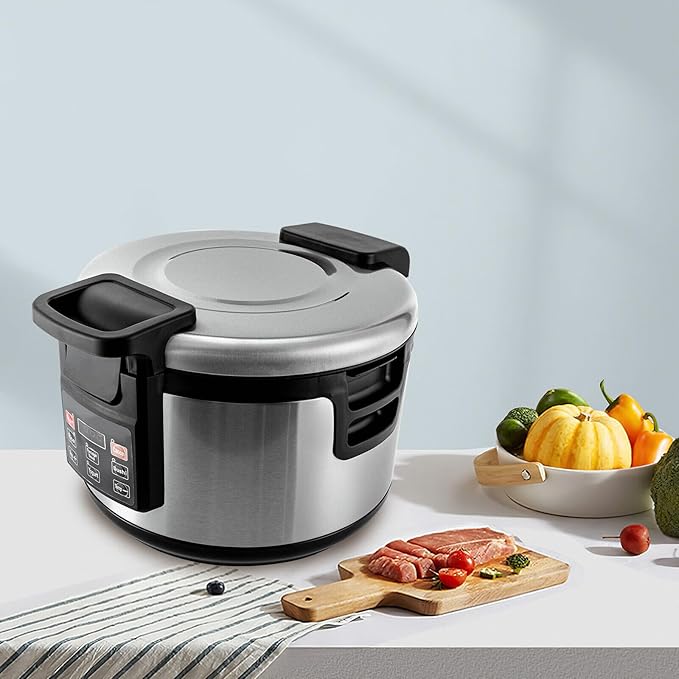 LYNICESHOP Electric Rice Warmer Commercial Rice Warmer Stainless Steel Electric Rice Soup Warmer Rice Warmer with Inner Pot Non-Stick Insert Pot-19 L/20QT Warm Function only not a Cooker