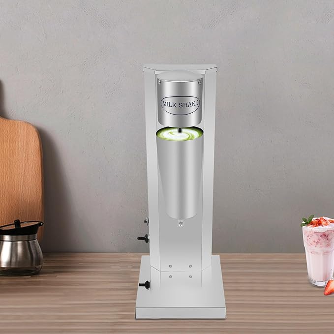 Milkshake Machine 180W 110V Electric Beverage Blender with 2 Speed Adjustable Commercial Electric Milkshake Maker with Pp Graduated Cup 0.21 Gal Capacity for Protein ShakesIce Cream