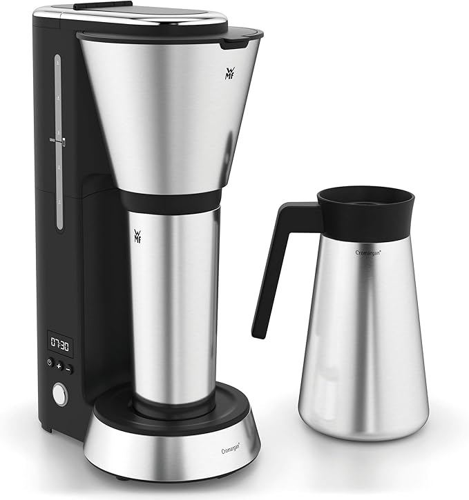 WMF KITCHENminis 0412260011 Aroma Filter Coffee Maker Thermo-To-Go Compact Insulated Jug and Takeaway Mug Cromargan High Quality 760 W Up to 5 Cups