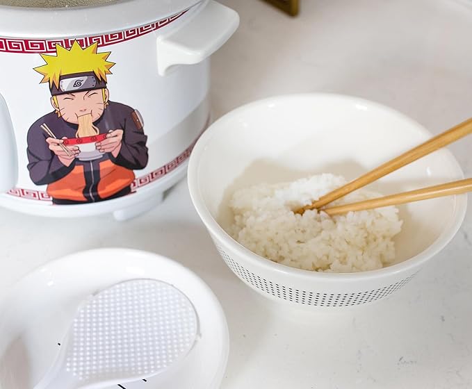 Naruto Shippuden Ichiraku Ramen Automatic Rice Cooker &amp Warmer | Food Steamer for White and Brown Rice Quinoa | Anime Manga Gifts and Collectibles | Holds 24 Ounces