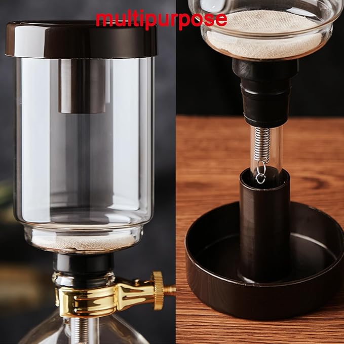 Syphon Coffee Maker 3 Cup Siphon Coffee Brewer Vacuum Coffee Maker Preserve The Original Flavor Of Coffee for Home Office Clubhouse