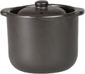 Sento Senga Pottery Seracook Microwave Rice Cooker (Double Lid) Black Glaze (1.5 Cups) 10-05
