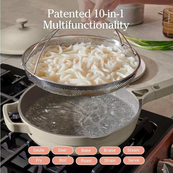 Our Place Always Pan Duo - Standard &amp Mini Always Pan 2.0 Bundle | Multi-Functional Cookware Set Replaces 20 Pieces | Steam
