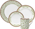 Holiday Traditions Dinnerware Set with Mugs Round Ceramic Dessert Plates Family Hotel Tableware