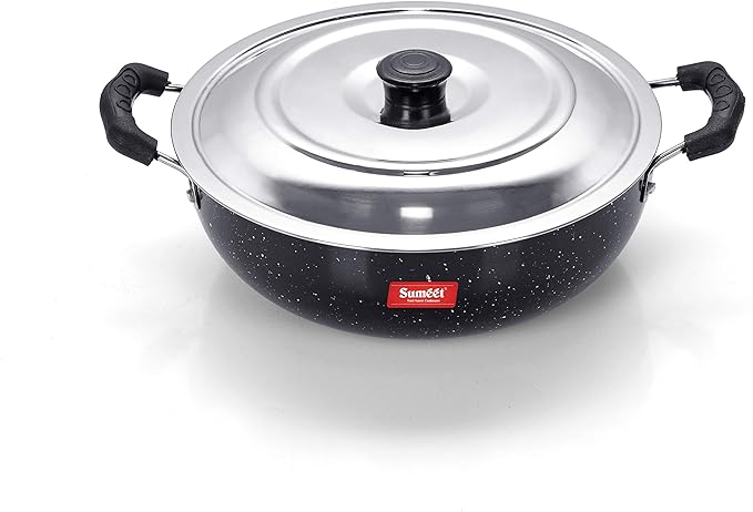 Sumeet NonStick Sparkle Induction Kadhai With Lid 22 cm Dia