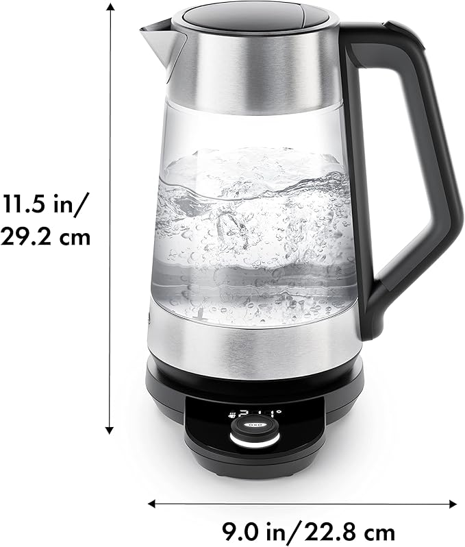 OXO Brew Adjustable Temperature Kettle (Electric) and Single Serve Pour-Over Coffee Maker Bundle