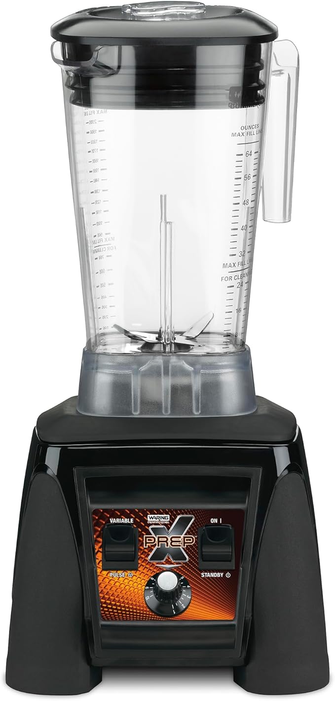Waring Commercial MX1200XTX 3.5 HP Blender with Variable Speed Dial Controls and a 64 oz. BPA Free Copolyester Container 120V 5-15 Phase Plug