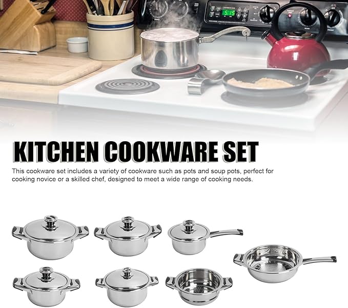Stainless Steel Cookware Set Cooking Kit for Household