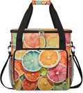 Lemon Theme Coffee Maker Carrying Bag Compatible with K-Mini or K-Mini Plus Portable Single Cup Coffee Maker Case with Pockets for K Cup Pods