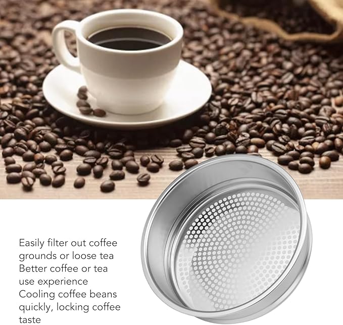 Coffee Bean Screen Cooler Cooling Plate Shower Coarse Mesh 5mm Household Baking Machine Compone for Household Cafe Roasting Cooling Rich Flavour