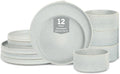 Stone Lain Bao 12-Piece Dinnerware Set Stoneware Blue-Grey