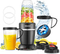 1200W Personal Blender for Shakes and Smoothies 12-Piece Portable Blender Combo with 6-Fin Blades 2 To-Go Cups for Juices Frozen Drinks Baby Food &amp More