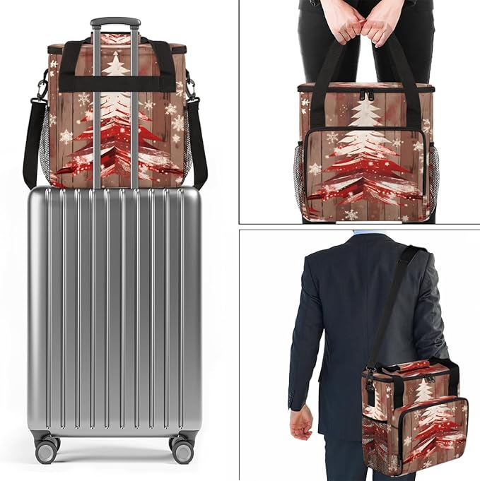 Christmas Tree Coffee Maker Carrying Bag Dreamy Tree Travel Storage Bag Compatible with K-Mini or K-Mini Plus Single Serve Coffee Brewer Carrying Case with Multiple Pockets &amp Shoulder Strap