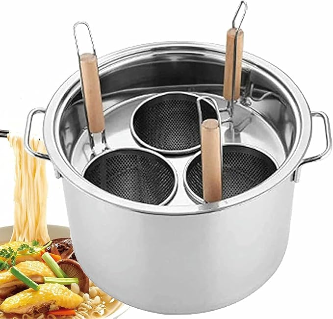 Set of Pots for 5 Holes Paste Stainless Steel Potplay with Homemade Kitchen and Restaurant Restaurant3 Hole