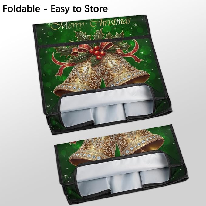 Kitchen Aid Mixer Cover Christmas Holly Bells Stand Mixer Cover Compatible with 6-8 Quarts Stand Mixers Dust Covers with Zipper Pocket Foldable Washable Kitchen Aid Organizer Bag