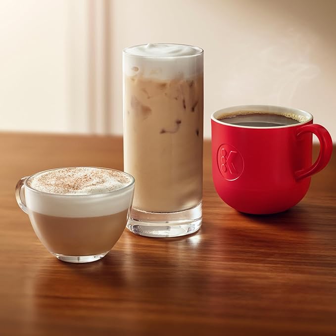 Keurig K-Cafe Single-Serve K-Cup Coffee Maker Latte Maker and Cappuccino Maker Comes with Dishwasher Safe Milk Frother Coffee Shot Capability Compatible with all Keurig K-Cup Pods Dark Charcoal
