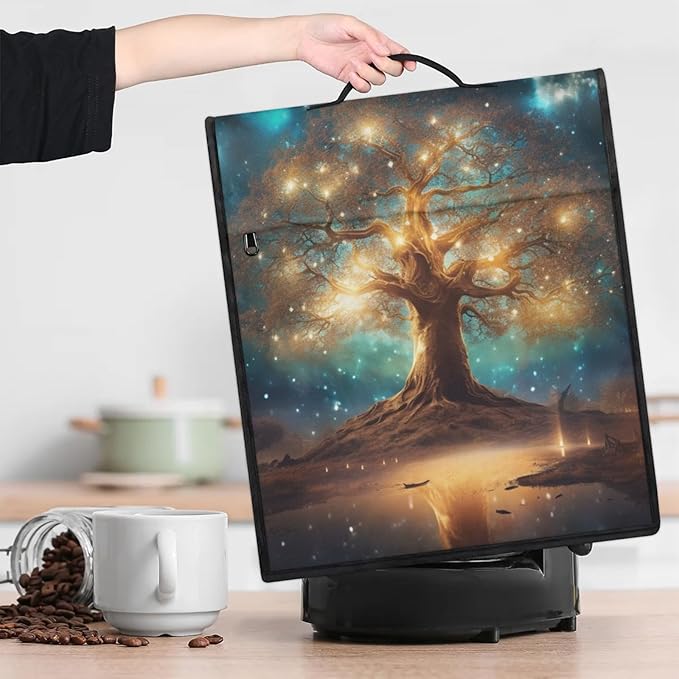 cfpolar Kitchen Aid Mixer Cover Compatible with 6-8 Quarts Tree Of Life Blue Stand Mixer Cover Kitchen Aid Mixers Accessories Appliance Organizer Bag Dust Covers with Zipper Pocket
