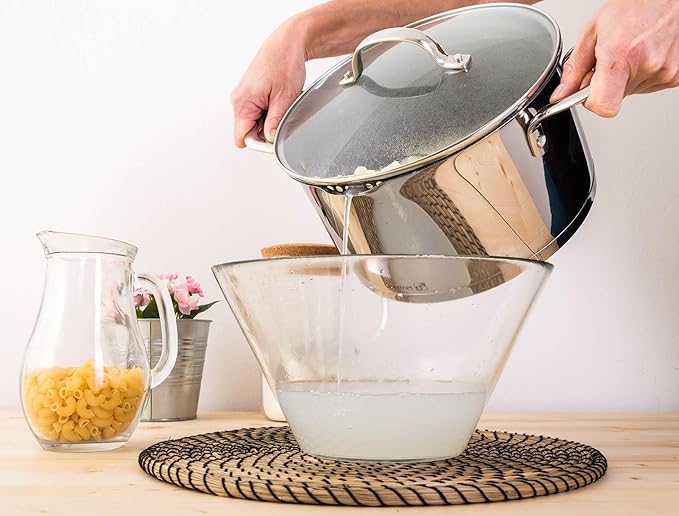 G21 Gourmet Miracle Cookware Set with Strainer 9 Pieces Stainless Steel/Greblon