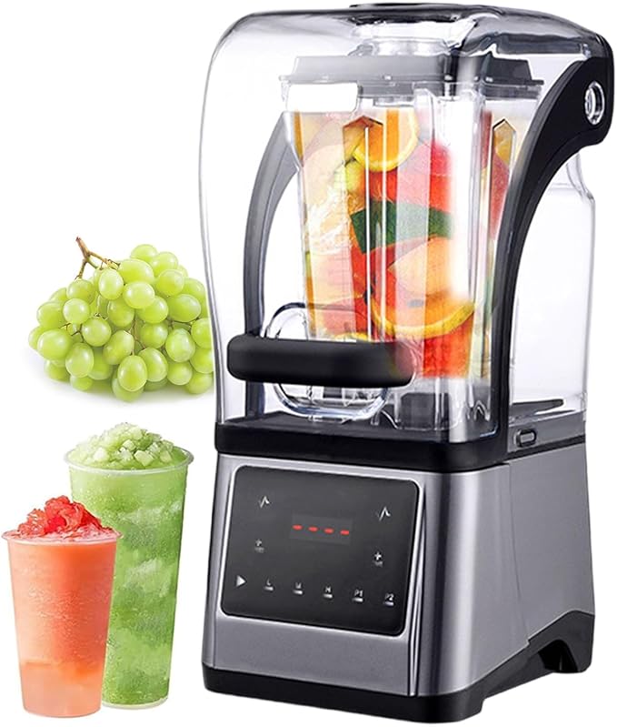 Portable Smoothie Blenders For Kitchen1.6 L Digital Icebreaker BlenderWith Sound EnclosureDishwasher Safe PartsFor Crushing Ice/Making Smoothies/Fruit Juice/ShakeWith Push Bar