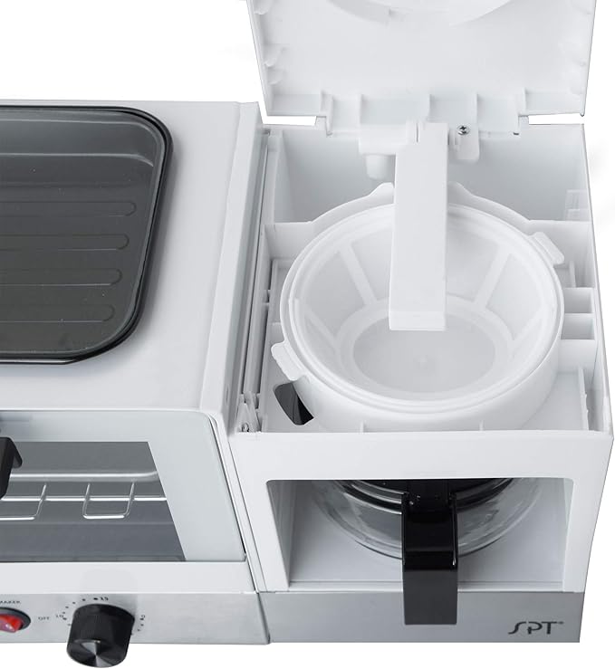 SPT BM-1120W: 3-in-1 Breakfast Maker Stainless Steel &amp White