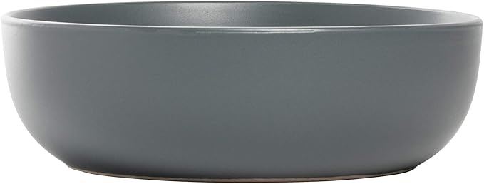 10 Strawberry Street Wazee Matte Coupe Dinnerware Set 16 pc Charcoal Gray