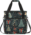 Oil Painting Tree Xmas Coffee Maker Carrying Bag Travel Storage Bag Compatible with K-Mini or K-Mini Plus Single Serve Coffee Brewer Carrying Case with Multiple Pockets &amp Shoulder Strap