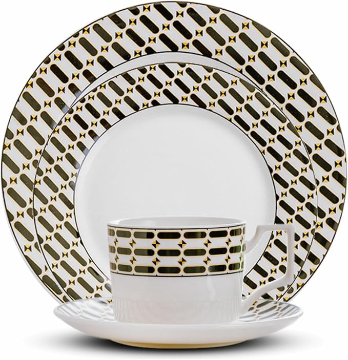 bone china dinnerware set tableware set dinner plate set cups and plates sets for kitchen 24-piece dinnerware set for 6 round plates kitchen dishes set for housewarmingpartydinner
