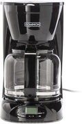 Dominion 15-Cup Deluxe Digital &amp Programmable Drip Coffee Maker Auto Keep Warm Function Anti-Drip System with Permanent Filter and Borosilicate Glass Carafe One-Touch Operation Black