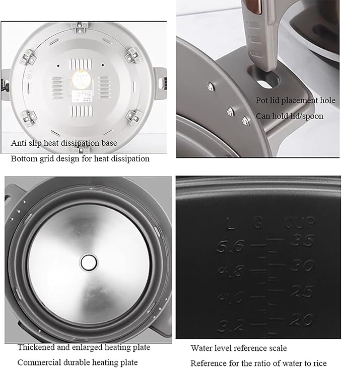 Large Rice Cooker with Steamer (8L-45L) Canteen Commercial Hotel Home Old-fashioned Large Capacity Rice Cooker 8-60 PeopleUS/EU Used(23L)