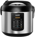 COMFEE' Rice Cooker 10 cup Uncooked/20 cup Cooked Rice Maker Steamer Saute Steamer and Warmer 5.2 QT Large Capacity Brown Rice Quinoa and Oatmeal 8 One-Touch Programs