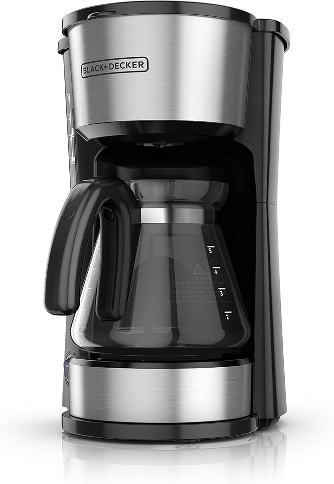 BLACK+DECKER CM0755S 4-in-1 5-Cup Coffee Station Coffeemaker Stainless Steel