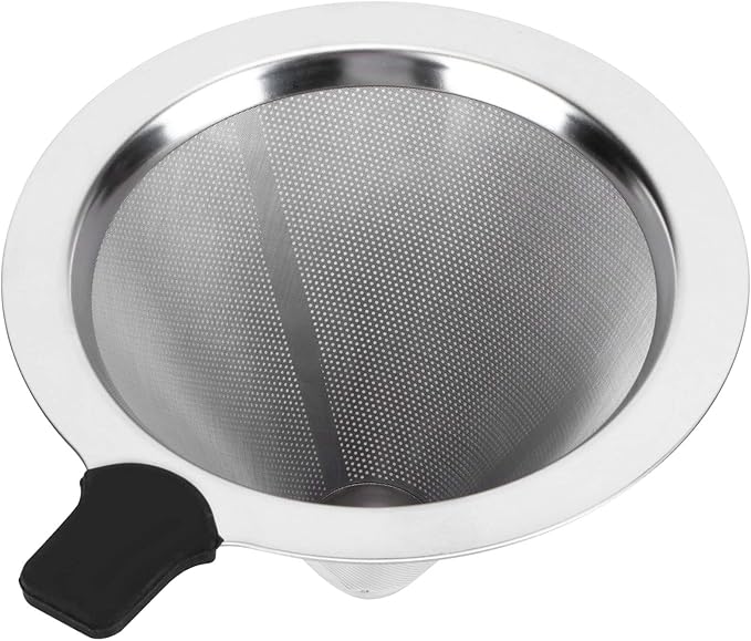 Atyhao Coffee Maker High-Temperature Glass Coffee Drip Brewing Pot with Stainless Steel Filter(400ml)