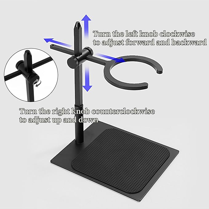 AUNMAS Pour Over Coffee Stand Aluminum Alloy Adjustable Dripper Station for Home Office Brewing Portable with Antislip Base Even Water