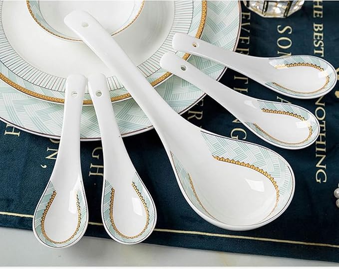 Elegant Dinnerware Set Dinner Plates Bowls Set Dish And Bowl Set58-Piece Set Chinese Ceramic Dishes Household Kitchen Plate And Bowl Set