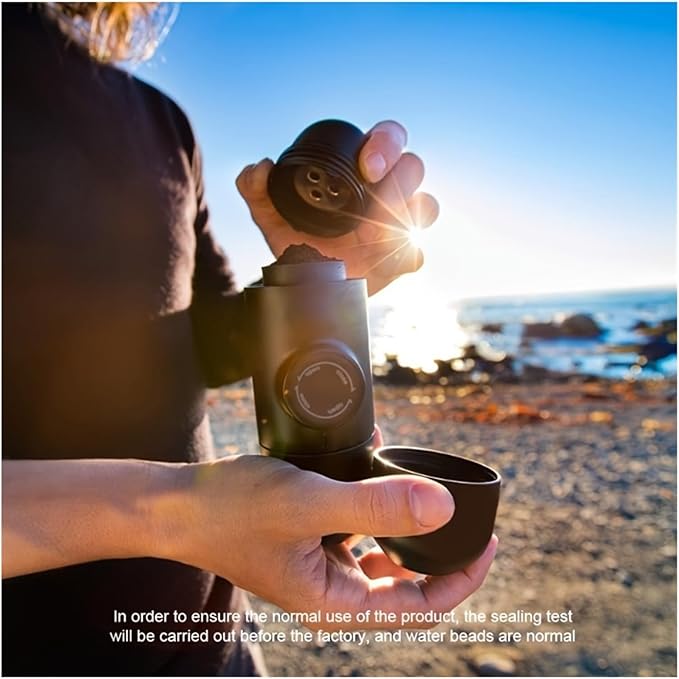 Portable Espresso Coffee Maker - 140ml Hand Press Manual Coffee Machine for Travel &amp Outdoor Use - Ideal Gift for Coffee Lovers