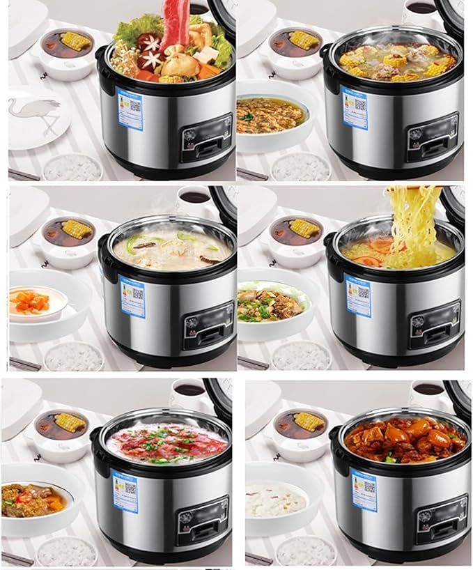 Rice Cooker (2-5L) 304 Stainless Steel Inner Pot Intelligent Insulation Make Rice &amp Steam Food &amp Vegetables 220-240V US/EU Power(3L)