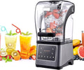 Ice Crusher Machine with Sound EnclosureBlender Smoothie Machine &ampCommercial Stand Mixer for Food Grade Frozen Dessert Soup Maker