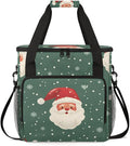 Cartoon Santa Claus Coffee Maker Carrying Bag Portable Travel Storage Tote Bag Compatible with K-Mini or K-Mini Plus Single Serve Coffee Brewer Carrying Case with Multiple Pockets &amp Shoulder Str