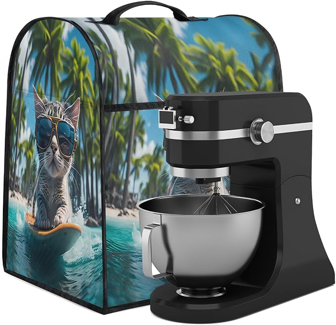 cfpolar Kitchen Aid Mixer Cover Compatible with 6-8 Quarts Fashion Cat Animals Stand Mixer Cover Kitchen Aid Mixers Accessories Appliance Organizer Bag Dust Covers with Zipper Pocket