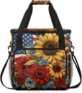 4th of July Coffee Maker Carrying Bag Portable Travel Storage Tote Bag Compatible with K-Mini or K-Mini Plus Single Serve Coffee Brewer Carrying Case with Multiple Pockets &amp Shoulder Strap