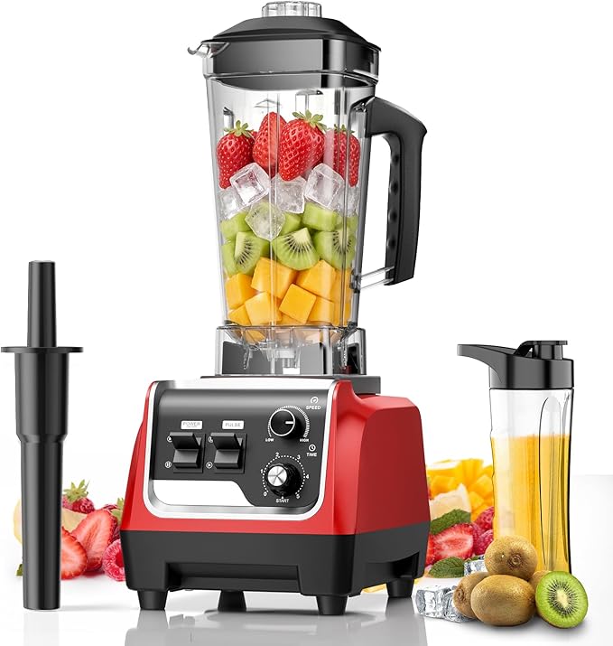 1800W Blender for Smoothies Countertop Blenders for Kitchen with 70 Oz BPA-Free Pitcher and 20 oz To-Go Cup 28000 RPM High-Speed Motor Blender for Ice Crushing Frozen Drinks Milkshakes (Dark Red)