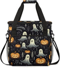 Ghost Pumpkins Coffee Maker Carrying Bag Portable Travel Storage Tote Bag Compatible with K-Mini or K-Mini Plus Single Serve Coffee Brewer Carrying Case with Multiple Pockets &amp Shoulder Strap