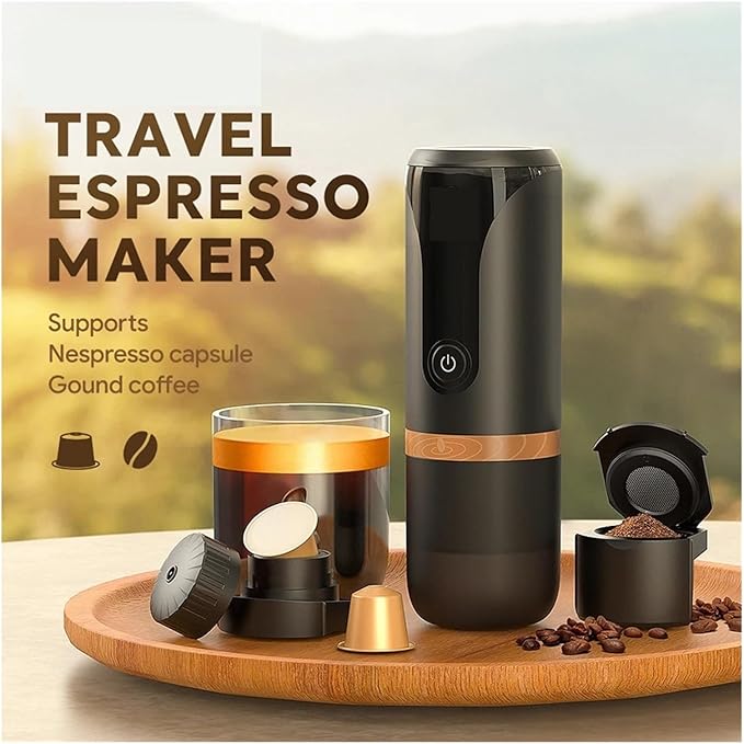 Electric Coffee Machine USB Charging Stainless Steel Express Maker Portable Mini Automatic Cleaning For Home Office